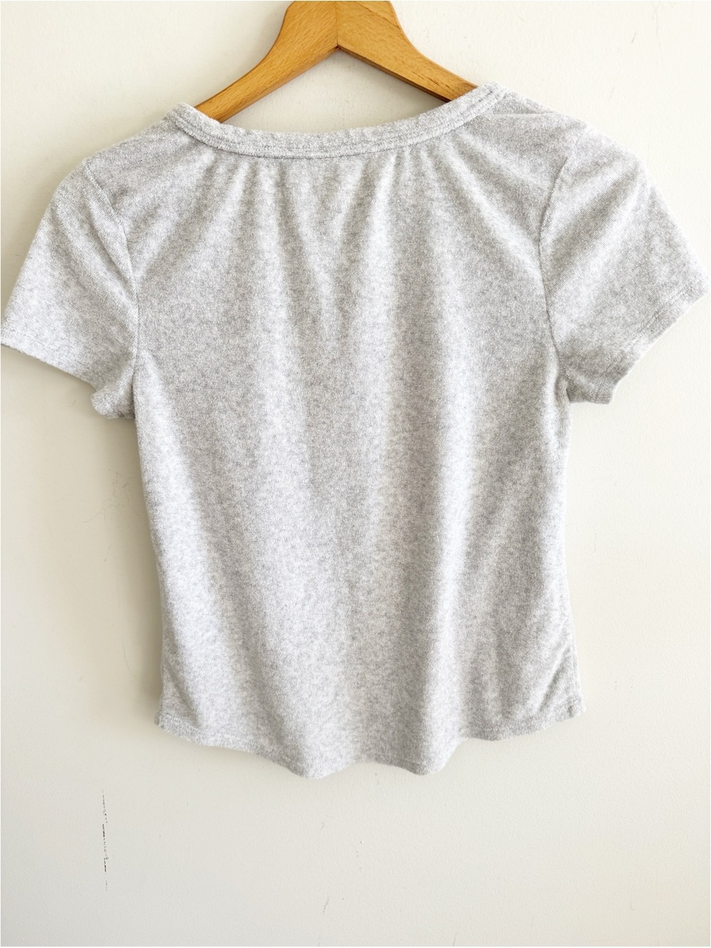 Anthropologie Saturday Sunday gray terry cloth short sleeve top size small - Picture 3 of 5